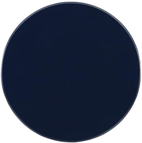 MAKLAINE Modern Transitional Round Spindle Side Table, 17 in Diameter, Navy B...