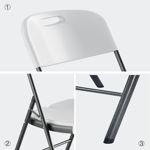 VECELO Folding Card Table Square and Chairs Set, Collapsible Legs & Porta...
