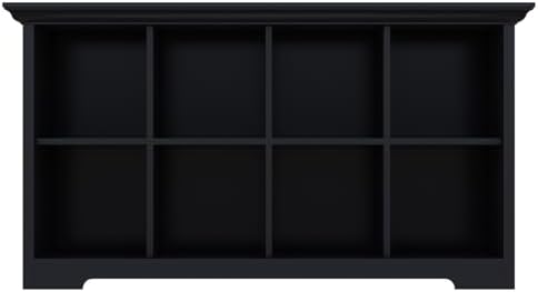 OSCHF 8-Cube Open Bookcase with Base, 2-Tier Low Cabinet, Black