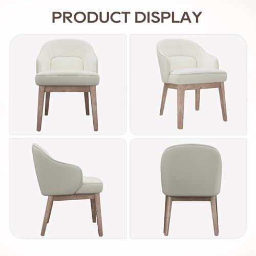 MALOL Dining Chairs Set of 2 with Lumbar Support,Fabric Upholstered Kitchen C...