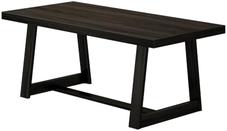 Plank+Beam Classic 72 Inch Dining Table, Rectangular, Black Wirebrush