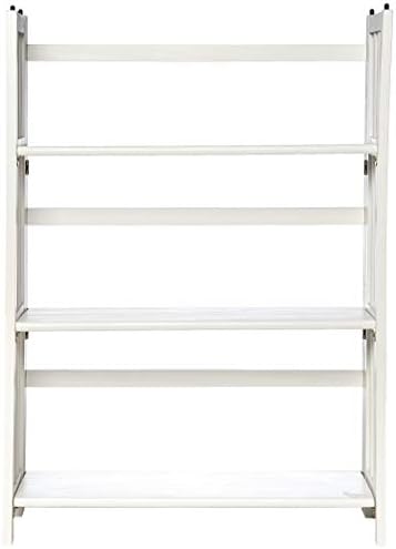 Casual Home 3-Shelf Folding Stackable Bookcase (27.5" Wide)-White