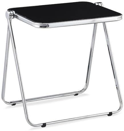 Black Acrylic Folding Tray Table, Sleek Small Foldable Writing Desk for Home ...