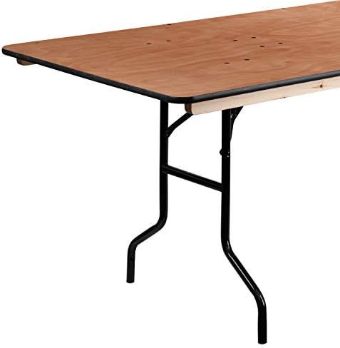 Flash Furniture Fielder 8' Rectangular All-Occasion Wood Folding Event Ta...