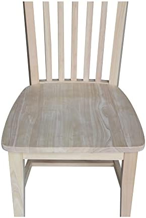 Set of 2 Tall Mission Dining Chairs Solid Parawood, Upgrade Your Dining Exper...