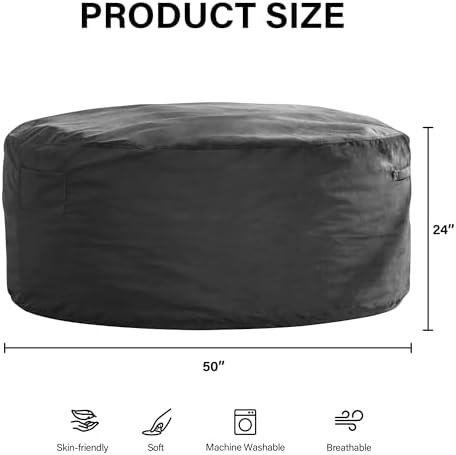 fond + found Adults Bean Bag Chair 5FT Big BeanBag Chair Giant Oversized | Me...