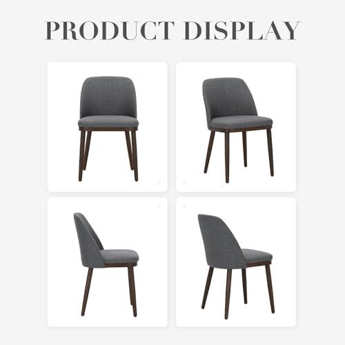 COLAMY Upholstered Dining Chairs Set of 4, Modern Kitchen Chairs with Back, L...