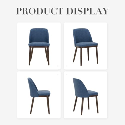 COLAMY Upholstered Dining Chairs Set of 2, Modern Kitchen Chairs with Back, L...
