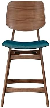 New Classic Furniture Oscar 5-Piece Wood Counter Table Set in Teal