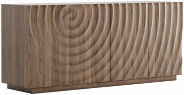 4-Door Sideboard Buffet Cabinet, 59'' Wood Kitchen Storage Cabinet Si...