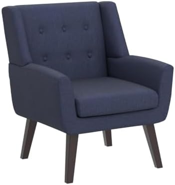 HUIMO Accent Chair for Living Room,Upholstered Button Linen Armchair Chair