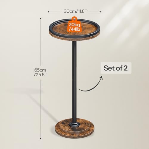 HOOBRO Small Round Side Tables, Drink Tables, Coffee Martini Tables
