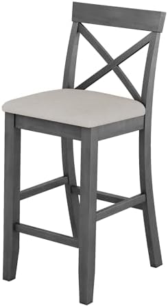 LUMISOL 3 Piece Pub Table and Chair Set, Small Bar Height Kitchen Table and C...