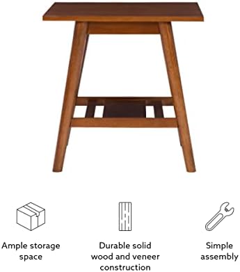 Linon Melissa Mid-Century Walnut End Table