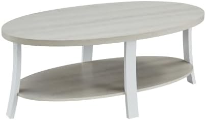 Oval Coffee Table and Round End Tables, 3-Piece Living Room Table Set | Accen...