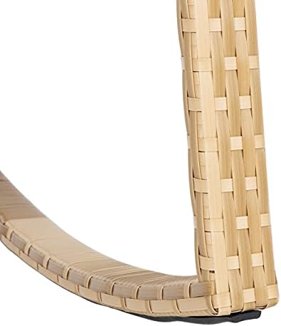 SAFAVIEH Outdoor Daire Wicker Rocking Chair, 14.4" Natural/White PAT7721D