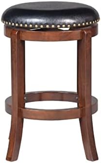 Cordova Swivel Backless Counter Stool - Mocha Brown