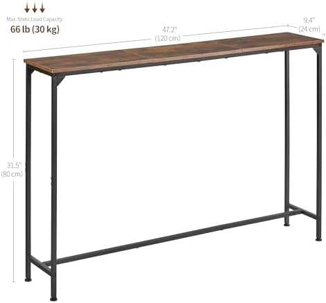 DALEMHOME Console Table, Narrow Entryway Table, Thin Sofa Table, Behind Couch...