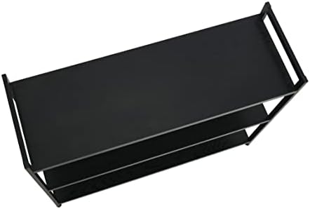 Household Essentials Jamestown Wide 3 Shelf Open Storage Bookshelf Black Oak ...