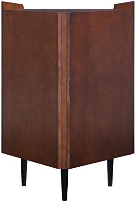 SEI FURNITURE Larson Corner Storage Bar Cabinet, brown.
