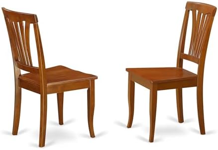 East West Furniture DLAV5-SBR-W 5 Piece Kitchen Table & Chairs Set Includ...