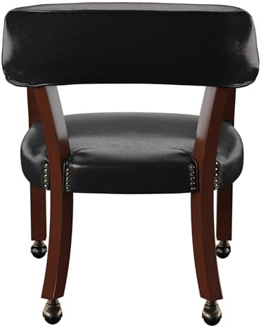 Steve Silver Furniture Tournament Arm Dining Chair with Casters, Upholstered ...