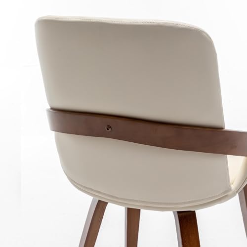 Mid Century Modern Faux Leather Upholstered Dining Chairs,Armless Accent Chai...