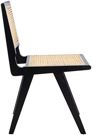 Safavieh Couture Hattie 19-inch Black and Natural Rattan Dining Chair (Set of 2)