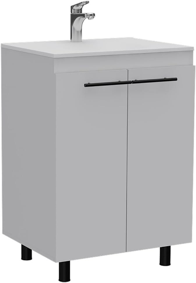 Floor Cabinet W/Storage Drawers, Storage Locker with Two Shelves, for Bathroo...