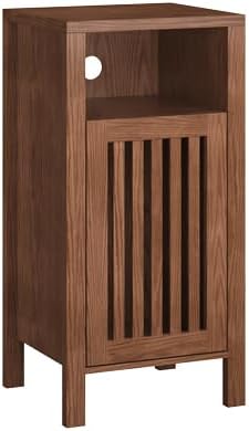 BVIUNTWO Set of 2 End Table, Farmhouse Sofa Table with Grille Door, Side Tabl...