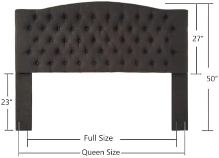 24KF Boucle Upholstered Tufted Button Queen Headboard and Comfortable Fashion...
