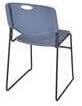 HomeStock Square Lounge Table & 4 Nesting Chairs - Breakroom Furniture Set