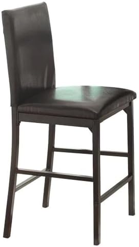 Homelegance Tempe Dining Counter Height Chair (Set of 4), Faux Leather, Dark ...