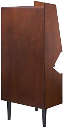 SEI FURNITURE Larson Corner Storage Bar Cabinet, brown.