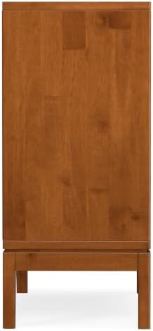 SIMPLIHOME Harper 30" Solid Wood Cabinet in Teak Brown