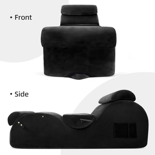 Chaise Lounge Chair for Yoga, Chaise Lounge with Headrest, Waist Pad, Foot Pa...