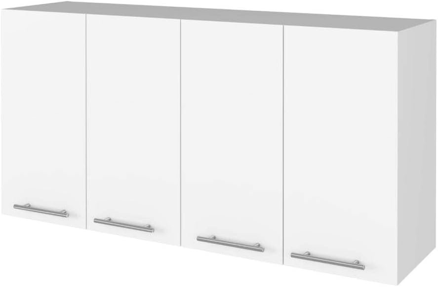5-Shelf 4-Door Kitchen Set with Island and Wall Cabinet | Includes 5 shelves ...