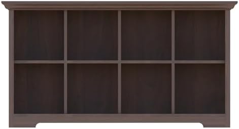 OSCHF 8-Cube Open Bookcase with Base, 2-Tier Low Cabinet, Walnut