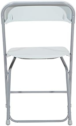 Office Star Resin 5-Piece Folding Square Table and Chair Set, Light Grey