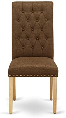 East West Furniture DLBR3-OAK-18 3 Piece Kitchen Table & Chairs Set Conta...