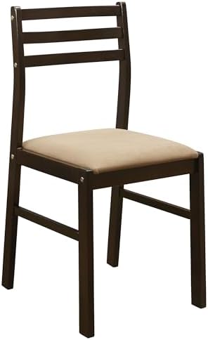Coaster Home Furnishings 3-Piece Round Wood Dining Room Set Drop Leaf Extensi...