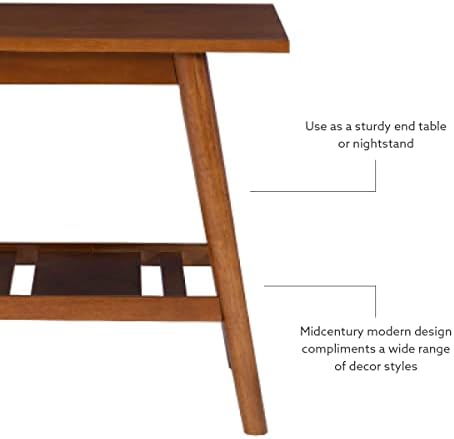 Linon Melissa Mid-Century Walnut End Table