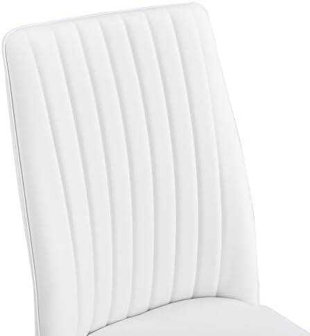 Upholstered Dining Chairs Set of 4, Mid-Century Modern Leather Dining Room Ch...