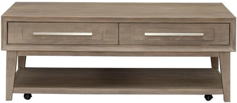 Pemberly Row 3-Piece Living Room Table Set, Sandstone Wood Finish, Includes R...