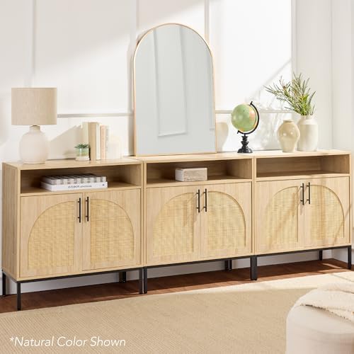 Best Choice Products Rattan Sideboard Buffet Cabinet, Entryway Table, Accent ...