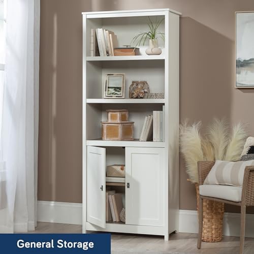 Sauder Cottage Road Book Shelf, Bookshelf with Storage, Library Bookcase with...