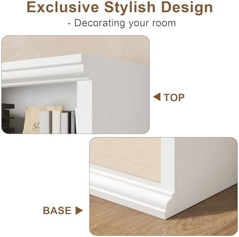 Rresyet 71.8" L x 47.2" W Wooden Bookcase and Bookshelf