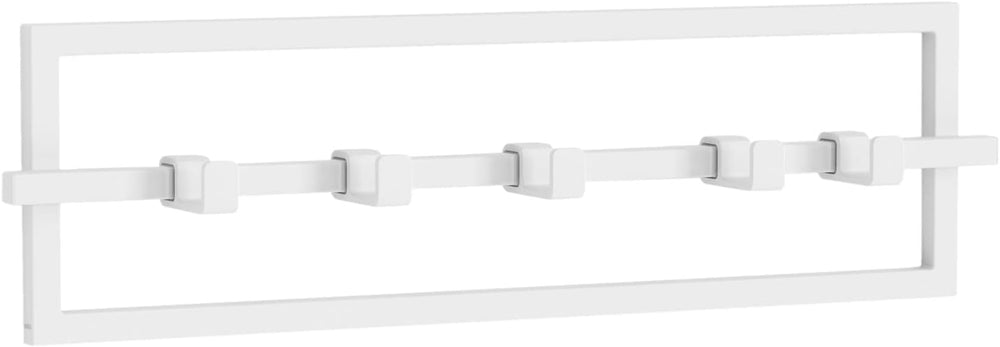 Umbra Cubiko Wall Hooks, Adjustable Steel Coat Rack, 5 Hook, Black