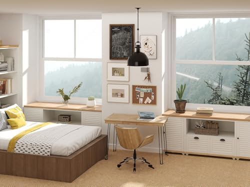 Solid Oak Folding Desk 43 Inch No Assembly Portable Table