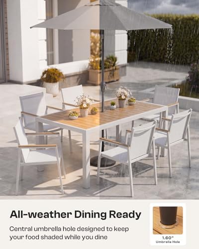 Outdoor Dining Set for 10, Aluminum Patio Table and Chairs Set, 12-Piece All ...